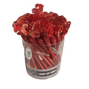 Calgary Flames NHL Light Up Pens Official Licensed Red LED 40 + Lot Blue Ink